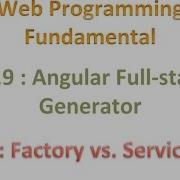 Golang Web Programming Striversity C09s06 Angular Factory Vs Service In Go