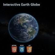 Interactive Earth Globe HTML CSS JavaScript