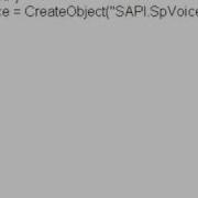 VBScript Talking Computer