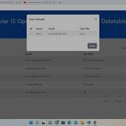 Angular 15 Open Bootstrap Modal On Click Datatable Row
