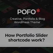 POFO WordPress Theme How Portfolio Slider Shortcode Work