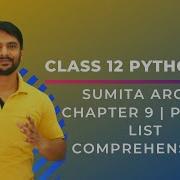 Python Class 12 List Comprehension Python Data Structure Chapter 9 Part 4 In Hindi