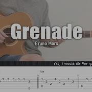 Grenade Bruno Mars Fingerstyle Guitar TAB Chords Lyrics