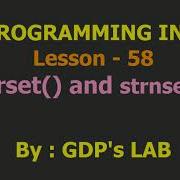 Strset And Strnset Lesson 58 C In Hindi
