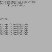 Embedded CSS HTML Embedded Styles Example