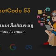 Maximum Subarray Leetcode 53 Optimized Solution Javascript