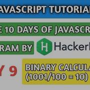 9 JavaScript Tutorials Plain JavaScript Binary Calculator Using JavaScript