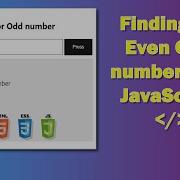 Write A Program That Find Even And Odd Number With JavaScript