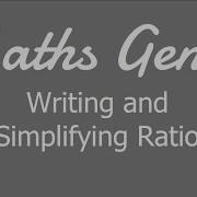 Writing And Simplifying Ratio