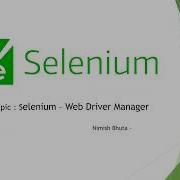 Selenium WebDriverManager