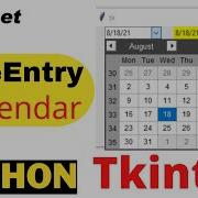 Поле ввода даты Tkinter с использованием DateEntry позволяющее пользователю выбрать чтение и уст