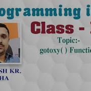 Gotoxy Function In C Class 13