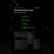 Custom Cursor Html Css Css3 Shorts Edit Software Programming Code Coding Javascript