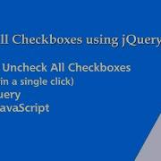 Select Or Deselect All Checkboxes Using JQuery JavaScript