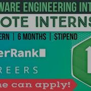 HackerRank Software Engineer Internship Remote Internship Winter Internship 6 Months Stipend