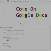 Coding On Google Docs