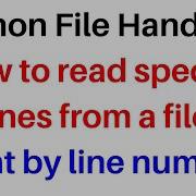 Read Print Specific Lines From A File In Python Py Tutorial