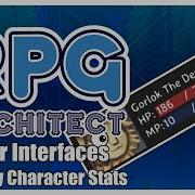 Учебное пособие по RPG Architect Пользовательские интерфейсы Отображение характеристик персонажей