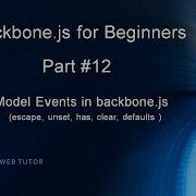 Learn Backbone Js Tutorial From Scratch For Beginners Part 12 Model Events In Backbone Js