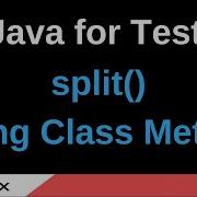 Java For Testers Part 103 Split String Class Method