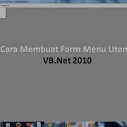 Membuat MDI Form Menu Sub Menu Pada Form Di VB Net 2010