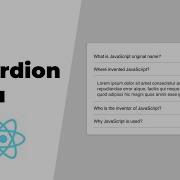 Create Accordion Menu Using React HTML CSS JavaScript