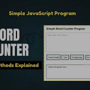 Word Counter Program In JavaScript String Methods Explained JavaScript Project Tutorial 46