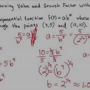 College Algebra Find An Exponential Function Given Two Points