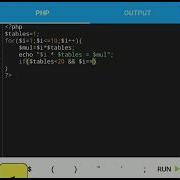 How To Create A Multiplication Table Upto 20 Using Php