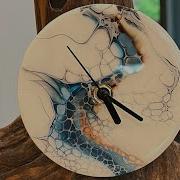 208 Simple Bloom Swipe Into Unique Desk Clock Bloom Swipe Acrylic Painting Abstract Art