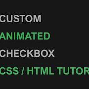Custom Animated Checkbox Tutorial CSS HTML Tutorial