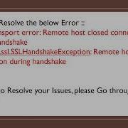 SSLHandshakeException Fixing The SSLHandshakeException Fatal Transport Error