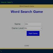Word Search Game In Python