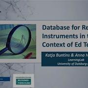 Screencast Database For Research Instruments In The Context Of Ed Tech