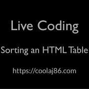 Live Coding Sorting An HTML Table With VanillaJS