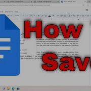 How To Save In Google Docs Guide