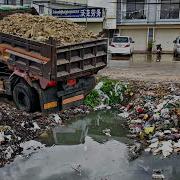 Amazing Start New Project Dump Truck Unloading Soil Delete Garbage With Komat Su D31P Dozer