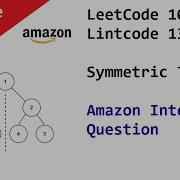 LeetCode 101 Symmetric Tree Lintcode 1360 Symmetric Tree Amazon Interview Question