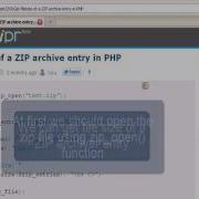 PHP Tutorial Get Filesize Of A ZIP Archive Entry In PHP