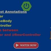 Spring Boot Tutorial 4 Spring Boot Annotations Controller RestController ResponseBody
