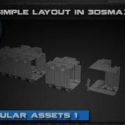 Modular Assets Spaceship Hallway Part One Layout In 3dsMax