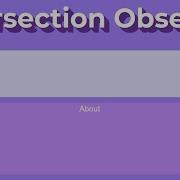 Html Css JavaScript Intersection Observer
