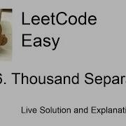 1556 Thousand Separator Leetcode Easy