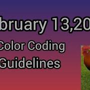 February 13 2026 Color Coding Guidelines