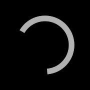 Full Screen Rotating Loading Circle Animation White Line Spinner On Black Background