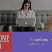 1 Welcome To Java Introduction HackerRank Java