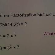 Unit 3 LCM Prime Factorization Method