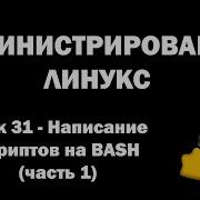Администрирование Линукс Linux Урок 31 Написание скриптов на Bash часть 1