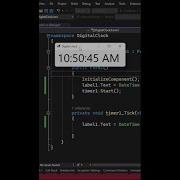 C Winforms Digital Clock With 3 Lines Of Code Shorts NET Winforms