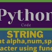 Python String Count Aplpha Num Special Character Using Function Loop Shorts Python Ytshorts